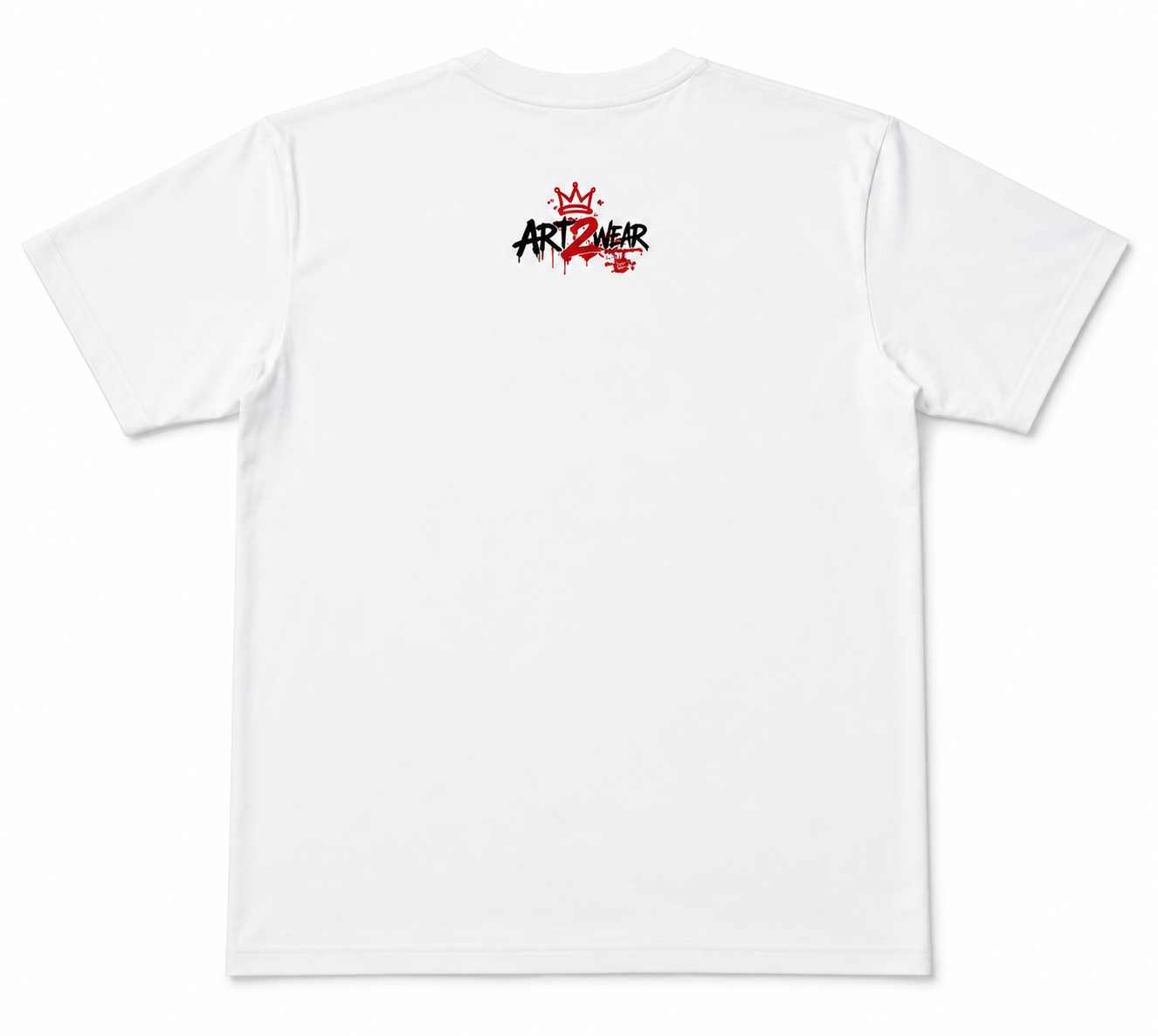 ART2WEAR Signature Logo Tee – Front & Back Graphic Streetwear T-Shirt (White)