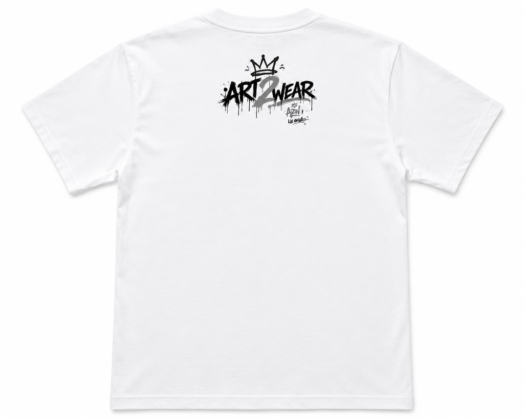 ART2WEAR Signature Graphic Tee – White Streetwear T-Shirt