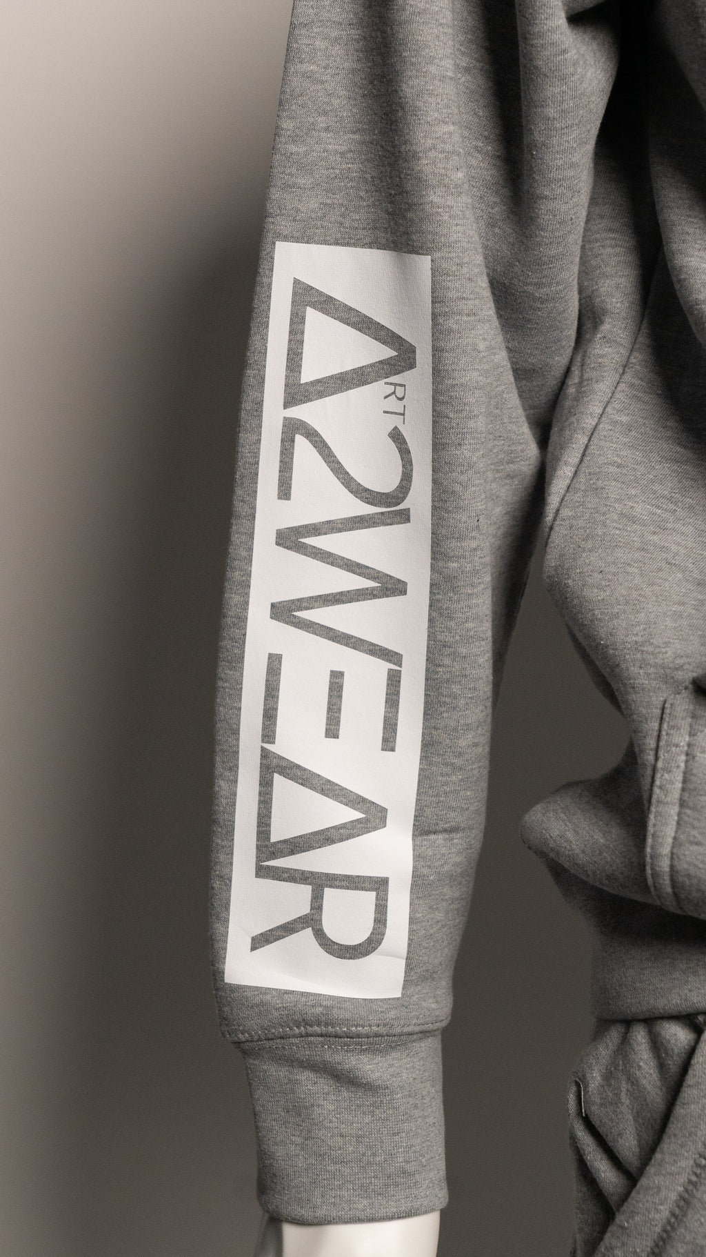 Standard Gray, Flat WT Print Hoodie