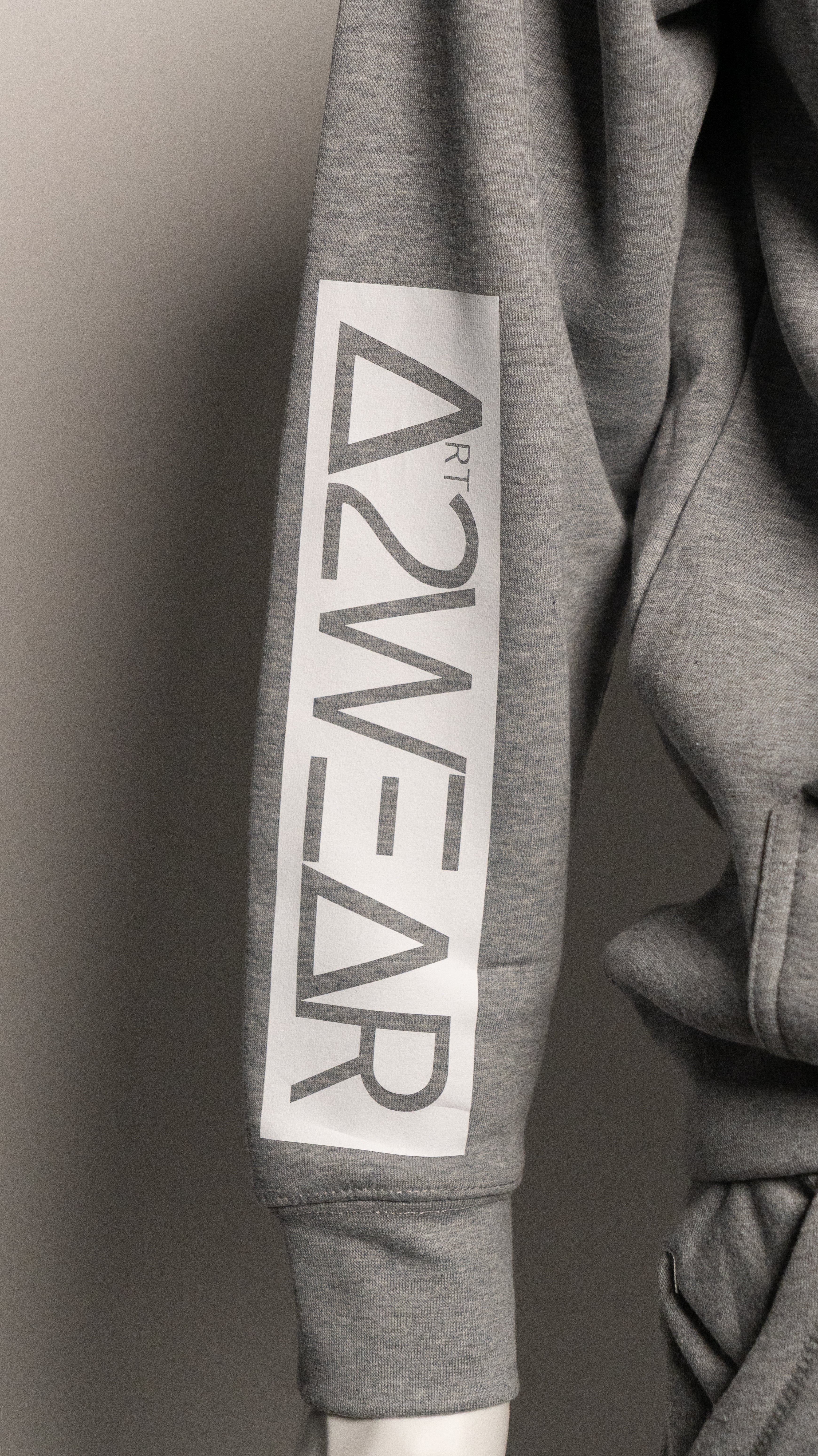 Standard Gray, Flat WT Print Hoodie