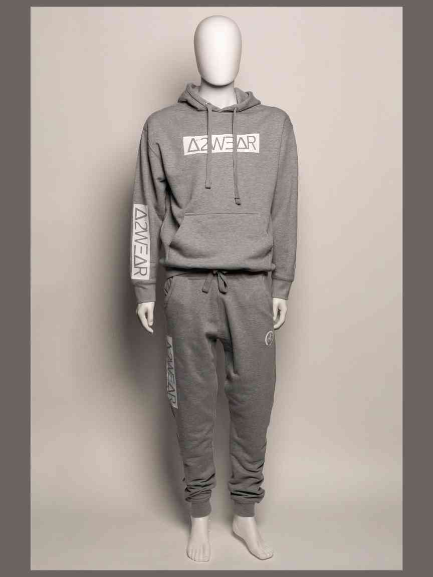 Standard Gray, Flat WT Print Hoodie